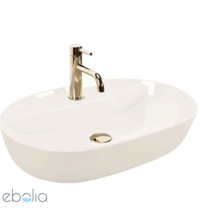 Umywalka nablatowa Aura 61 Ecru Shiny Rea (REA-U4589)