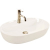 Umywalka nablatowa Aura 61 Ecru Shiny Rea (REA-U4589)