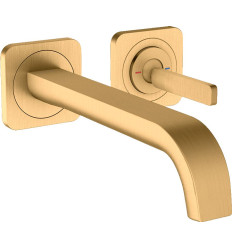Jednouchwytowa bateria umywalkowa z uchwytem Pin, wylewką 221 mm i rozetami, ścienna, AXOR Citterio E Axor (36106950)