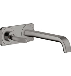 Jednouchwytowa bateria umywalkowa z uchwytem Pin, wylewką 221 mm i płytką, ścienna, podtynkowa AXOR Citterio E Axor (36114330)