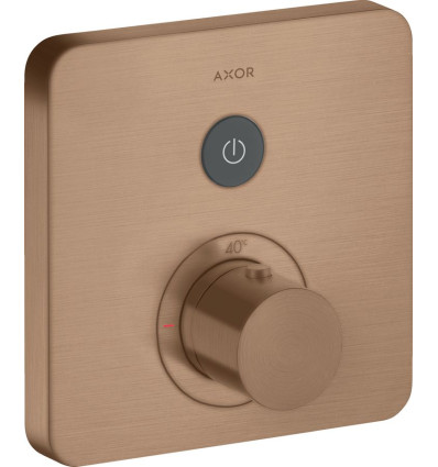 Bateria termostatyczna do 1 odbiornika, softsquare, podtynkowa Czerwony Złoty Szczotkowany AXOR ShowerSelect Axor (36705310)