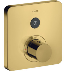Bateria termostatyczna do 1 odbiornika, softsquare, podtynkowa Złoty Optyczny Polerowany AXOR ShowerSelect Axor (36705990)
