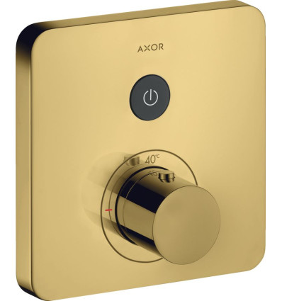 Bateria termostatyczna do 1 odbiornika, softsquare, podtynkowa Złoty Optyczny Polerowany AXOR ShowerSelect Axor (36705990)