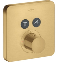 Bateria termostatyczna do 2 odbiorników, softsquare, podtynkowa Złoty Optyczny Szczotkowany AXOR ShowerSolutions Axor (36707250)
