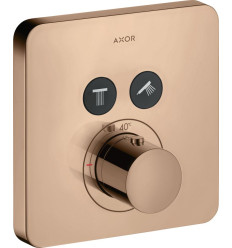 Bateria termostatyczna do 2 odbiorników, softsquare, podtynkowa Czerwony Złoty Polerowany AXOR ShowerSolutions Axor (36707300)