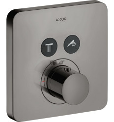 Bateria termostatyczna do 2 odbiorników, softsquare, podtynkowa Czarny Chrom Polerowany AXOR ShowerSolutions Axor (36707330)