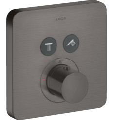 Bateria termostatyczna do 2 odbiorników, softsquare, podtynkowa Czarny Chrom Szczotkowany AXOR ShowerSolutions Axor (36707340)