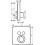 Bateria termostatyczna do 2 odbiorników, softsquare, podtynkowa Czarny Matowy AXOR ShowerSolutions Axor (36707670)