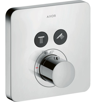 Bateria termostatyczna do 2 odbiorników, softsquare, podtynkowa Stal Szlachetna Optyczna AXOR ShowerSolutions Axor (36707800)