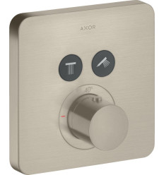 Bateria termostatyczna do 2 odbiorników, softsquare, podtynkowa Nikiel Szczotkowany AXOR ShowerSolutions Axor (36707820)