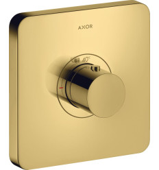 Bateria termostatyczna HighFlow, softsquare, podtynkowa Złoty Optyczny Polerowany AXOR ShowerSelect Axor (36711990)