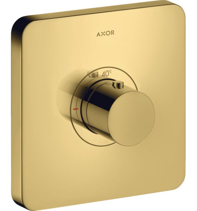 Bateria termostatyczna HighFlow, softsquare, podtynkowa Złoty Optyczny Polerowany AXOR ShowerSelect Axor (36711990)