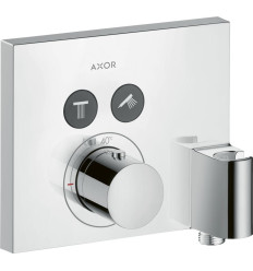 Bateria termostatyczna do 2 odbiorników ze zintegrowanym przyłączem i uchwytem, kwadratowa, AXOR ShowerSelect Axor (36712000)