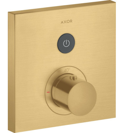 Bateria termostatyczna do 1 odbiornika, kwadratowa, podtynkowa Złoty Optyczny Szczotkowany AXOR ShowerSelect Axor (36714250)