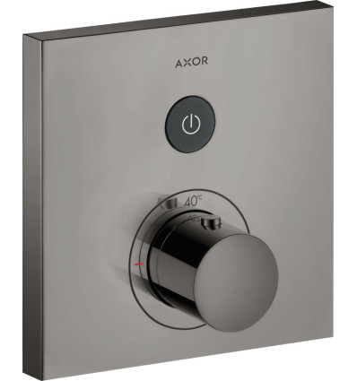 Bateria termostatyczna do 1 odbiornika, kwadratowa, podtynkowa Czarny Chrom Polerowany AXOR ShowerSelect Axor (36714330)