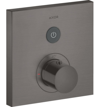 Bateria termostatyczna do 1 odbiornika, kwadratowa, podtynkowa Czarny Chrom Szczotkowany AXOR ShowerSelect Axor (36714340)