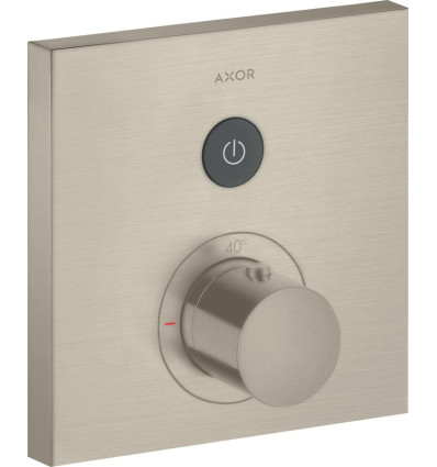 Bateria termostatyczna do 1 odbiornika, kwadratowa, podtynkowa Nikiel Szczotkowany AXOR ShowerSelect Axor (36714820)