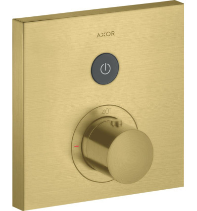 Bateria termostatyczna do 1 odbiornika, kwadratowa, podtynkowa Mosiądz Szczotkowany AXOR ShowerSelect Axor (36714950)