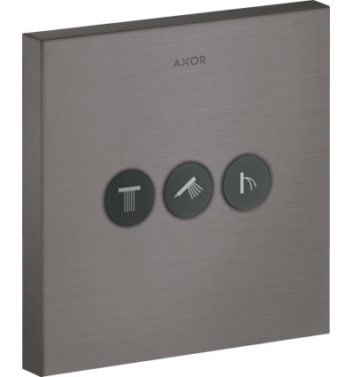 Zawór odcinający do 3 odbiorników, kwadratowy, podtynkowy Czarny Chrom Szczotkowany AXOR ShowerSelect Axor (36717340)