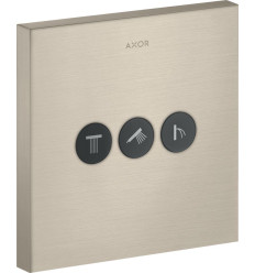 Zawór odcinający do 3 odbiorników, kwadratowy, podtynkowy Nikiel Szczotkowany AXOR ShowerSelect Axor (36717820)
