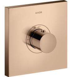 Bateria termostatyczna HighFlow, kwadratowa, podtynkowa Czerwony Złoty Polerowany AXOR ShowerSelect Axor (36718300)