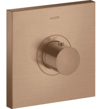 Bateria termostatyczna HighFlow, kwadratowa, podtynkowa Czerwony Złoty Szczotkowany AXOR ShowerSelect Axor (36718310)