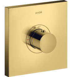 Bateria termostatyczna HighFlow, kwadratowa, podtynkowa Złoty Optyczny Polerowany AXOR ShowerSelect Axor (36718990)