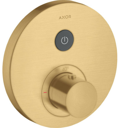 Bateria termostatyczna do 1 odbiornika, okrągła, podtynkowa Złoty Optyczny Szczotkowany AXOR ShowerSelect Axor (36722250)