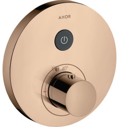 Bateria termostatyczna do 1 odbiornika, okrągła, podtynkowa Czerwony Złoty Polerowany AXOR ShowerSelect Axor (36722300)