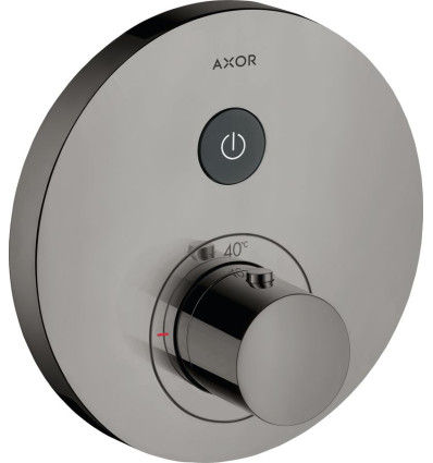Bateria termostatyczna do 1 odbiornika, okrągła, podtynkowa Czarny Chrom Polerowany AXOR ShowerSelect Axor (36722330)