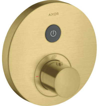 Bateria termostatyczna do 1 odbiornika, okrągła, podtynkowa Mosiądz Szczotkowany AXOR ShowerSelect Axor (36722950)