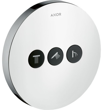 Zawór odcinający do 3 odbiorników, okrągły, podtynkowy Chrom AXOR ShowerSelect Axor (36727000)