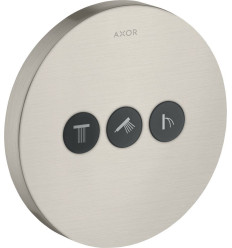 Zawór odcinający do 3 odbiorników, okrągły, podtynkowy Stal Szlachetna Optyczna AXOR ShowerSelect Axor (36727800)