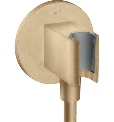 Przyłącze węża prysznicowego z uchwytem, okrągłe Brąz Szczotkowany AXOR ShowerSolutions Axor (36733140)