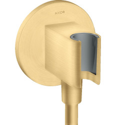 Przyłącze węża prysznicowego z uchwytem, okrągłe Złoty Optyczny Szczotkowany AXOR ShowerSolutions Axor (36733250)