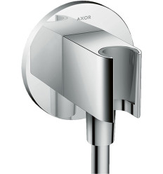 Przyłącze węża prysznicowego z uchwytem, okrągłe Stal Szlachetna Optyczna AXOR ShowerSolutions Axor (36733800)