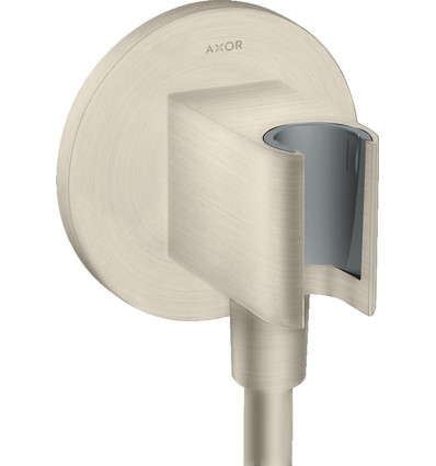 Przyłącze węża prysznicowego z uchwytem, okrągłe Nikiel Szczotkowany AXOR ShowerSolutions Axor (36733820)