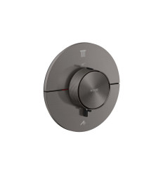 Bateria termostatyczna do 2 odbiorników, okrągła, podtynkowa Czarny Chrom Szczotkowany AXOR ShowerSelect ID Axor (36750340)