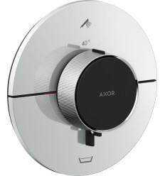 Bateria termostatyczna do 2 odbiorników zgodna z normą EN 1717, okrągła, podtynkowa Chrom AXOR ShowerSelect ID Axor (36751000)