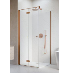 Kabina prysznicowa 80x70 Nes Brushed Copper KDJ B Radaway (10025080-93-01L + 10039070-01-01)