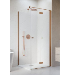 Kabina prysznicowa 80x70 Nes Brushed Copper KDJ B Radaway (10025080-93-01R + 10039070-01-01)