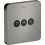 Zawór odcinający do 3 odbiorników, softsquare, podtynkowy Czarny Chrom Polerowany AXOR ShowerSelect Axor (36773330)