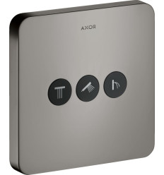 Zawór odcinający do 3 odbiorników, softsquare, podtynkowy Czarny Chrom Polerowany AXOR ShowerSelect Axor (36773330)