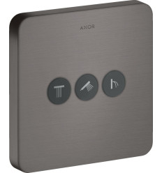 Zawór odcinający do 3 odbiorników, softsquare, podtynkowy Czarny Chrom Szczotkowany AXOR ShowerSelect Axor (36773340)