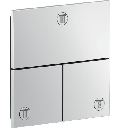 Zawór odcinający do 3 odbiorników, kwadratowy, podtynkowy Chrom AXOR ShowerSelect ID Axor (36780000)