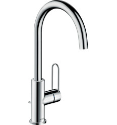 Jednouchwytowa bateria umywalkowa 240 z uchwytem Loop i kompletem odpływowym z cięgnem Chrom AXOR Uno Axor (38036000)