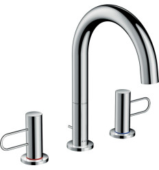 3-otworowa bateria umywalkowa 160 z uchwytami Loop i kompletem odpływowym z cięgłem Chrom AXOR Uno Axor (38054000)