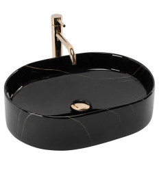 Umywalka nablatowa Nadia 50 Black Stone Rea (REA-U9240)