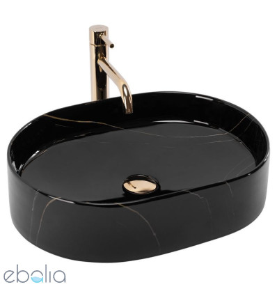 Umywalka nablatowa Nadia 50 Black Stone Rea (REA-U9240)
