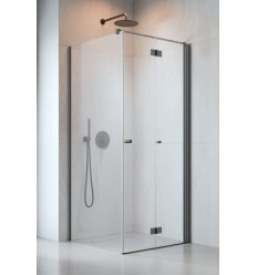 Kabina prysznicowa 80x70 Nes Brushed GunMetal KDJ B Radaway (10025080-92-01R + 10039070-01-01)